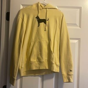 Medium, yellow, black dog hoodie, gently used